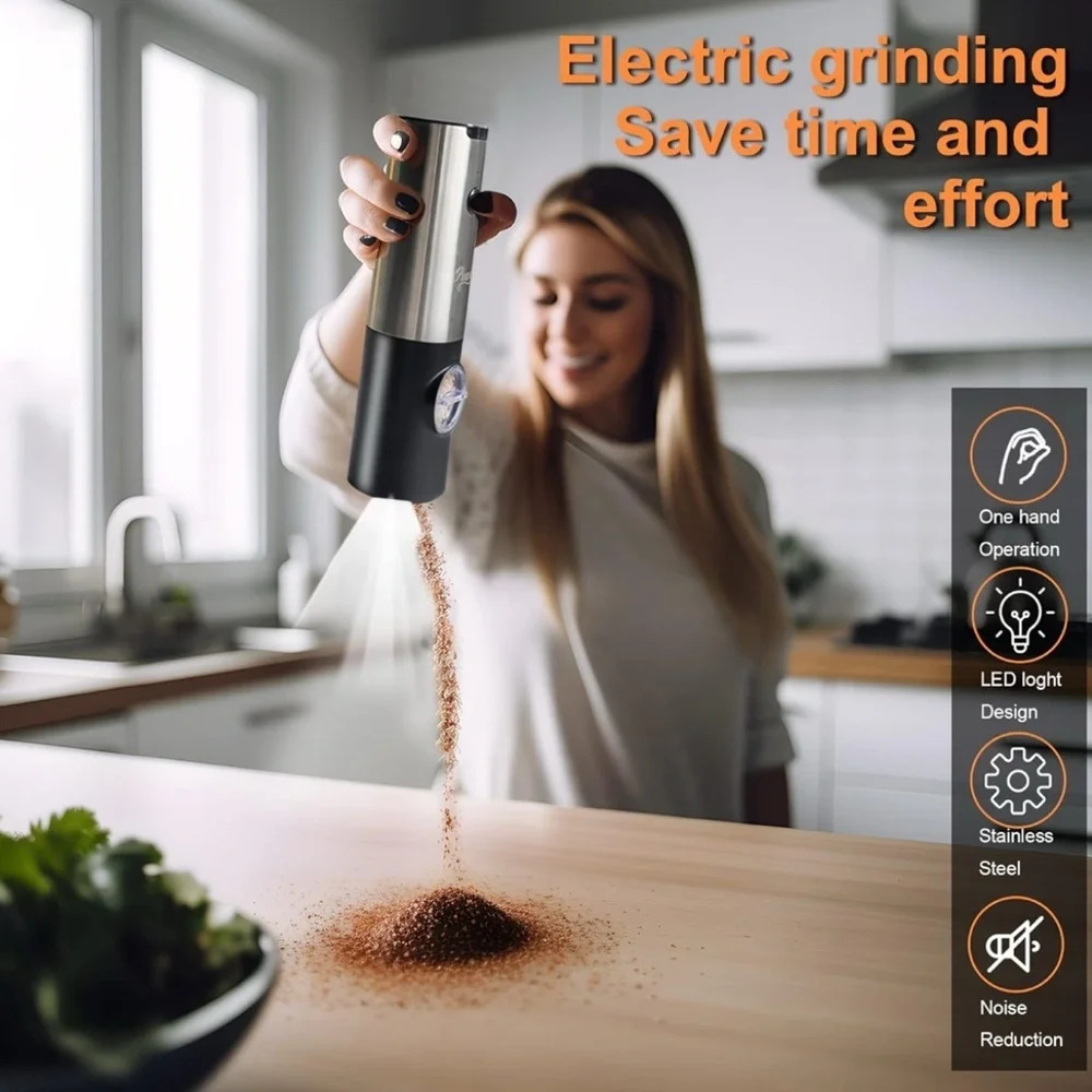 2 Pcs Puzz Electric Grinder Set - Black and White